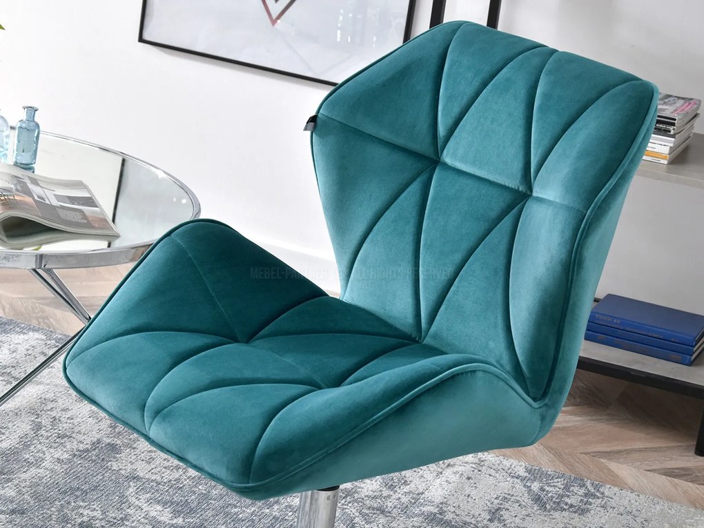 Kreslo Velma S (tyrkysová + čierna). Akcia -25%. Vlastná spoľahlivá doprava až k Vám domov. 1110463