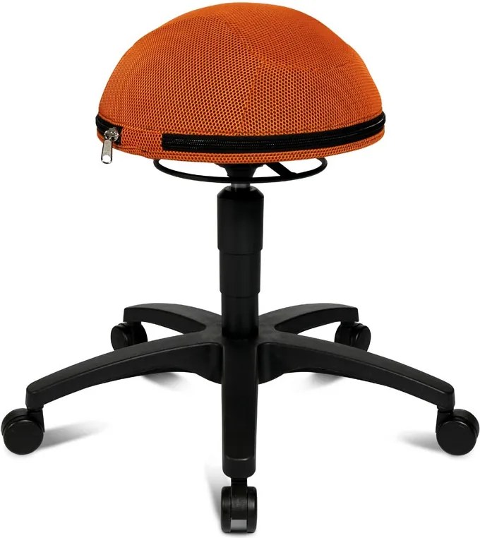 TOPSTAR Zdravotná balančná stolička HALF BALL s plastovým krížem, oranžová