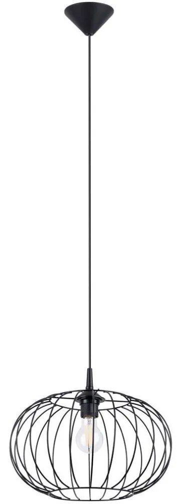 Sollux SL.1185 - Luster na lanku TSUNO 1xE27/15W/230V čierna