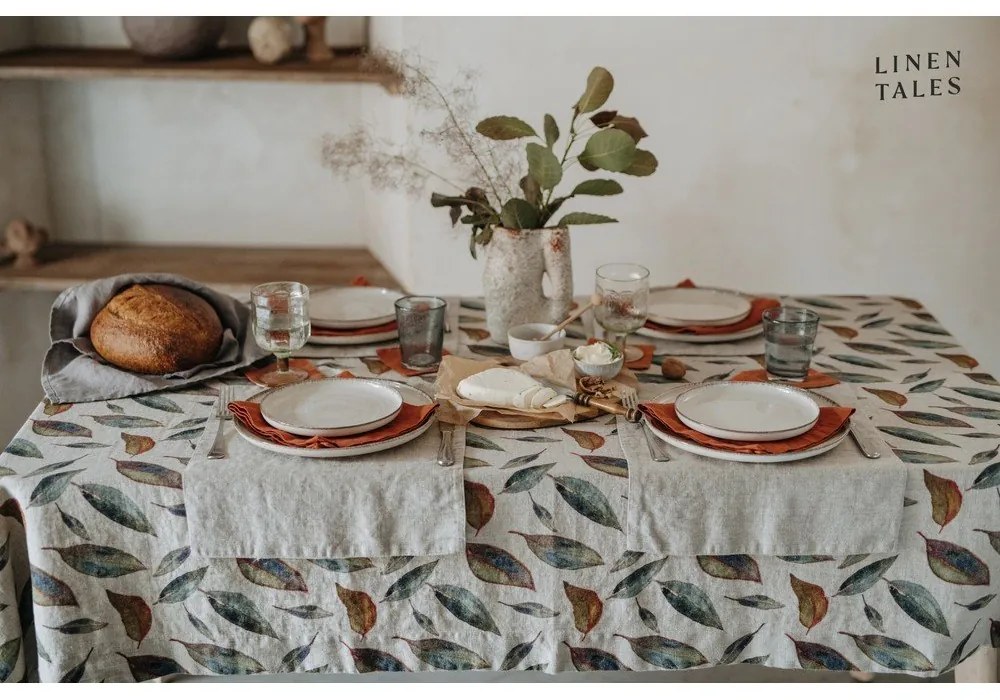Ľanový obrus 140x140 cm Golden Fall – Linen Tales