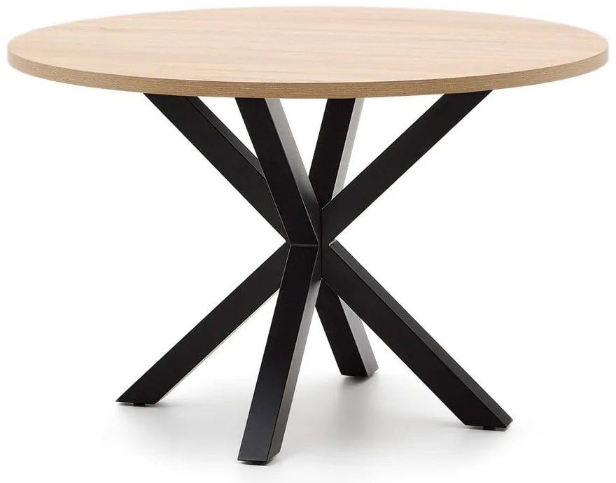 Okrúhly jedálenský stôl v čierno-prírodnej farbe ø 120 cm Argo – Kave Home