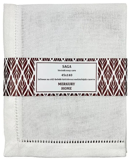 Behúň SAGA ecru 45x140 easy care