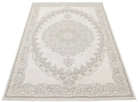 Koberec Allora Plus F345A ornament, strieborný / sivý