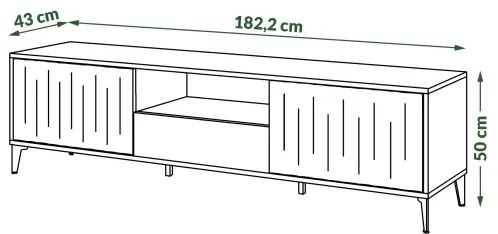 Televízny stolík so zásuvkou RONJA taupe/čierna