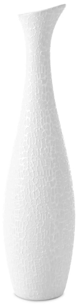 DEKORATÍVNA VÁZA RISO (FI)10X41 CM BIELA