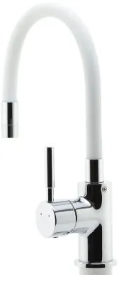 FERRO - Drezová batéria s flexibilným ramienkom lesklý chróm/biela