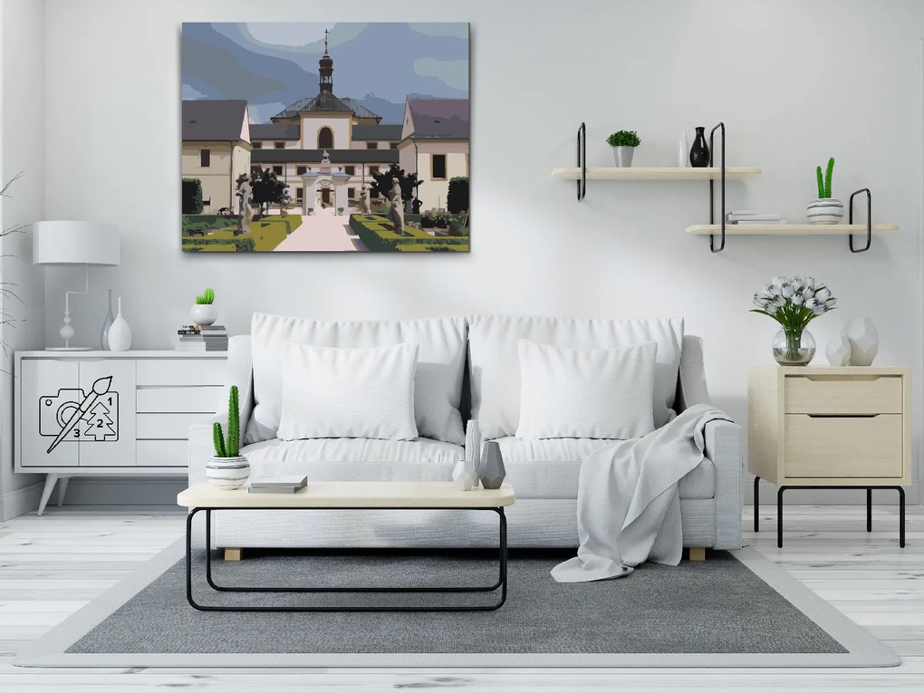 Gario Maľovanie podľa čísel Zámok Kuks Rozmery: 80 x 60 cm, Rámovanie: Iba zrolované plátno