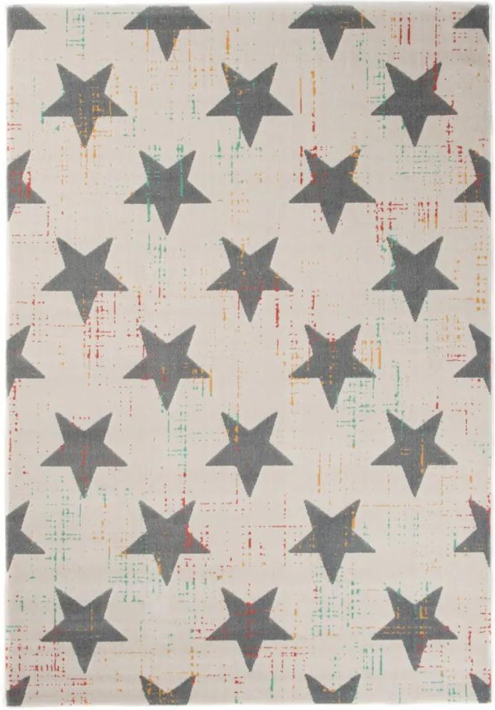 Kusový koberec PP Hviezdy krémový, Velikosti 140x200cm