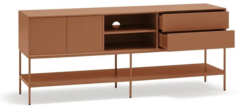 TV stolík v tehlovej farbe 175x74x45 cm Platt – Teulat