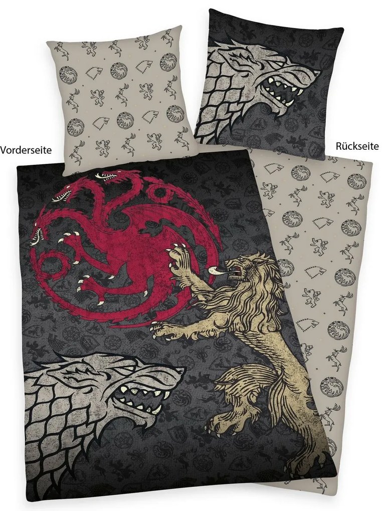 Bavlnené posteľné prádlo Herding Game of Thrones,135 x 200 cm, 80 x 80 cm