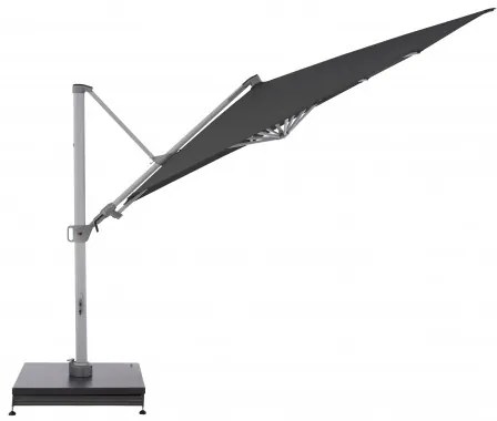 Knirps KNIRPS 320 x 320 cm - luxusný výkyvný záhradný slnečník s bočnou tyčou : Farba slnečníka - Tmavě šedá
