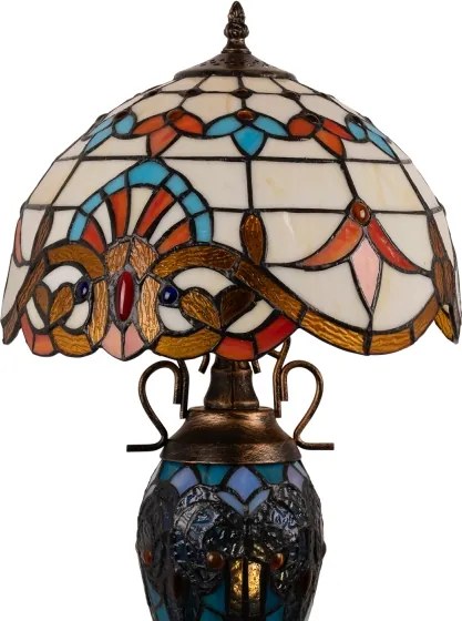 BRILAGI - Tiffany vitrážová stolná lampa MIRABELLA 1xE27/60W/230V + 1xE14/40W