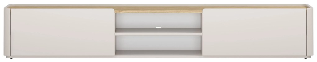 TV stolík Elivo 220 cm so zásuvkou - kašmír / olejovaný dub