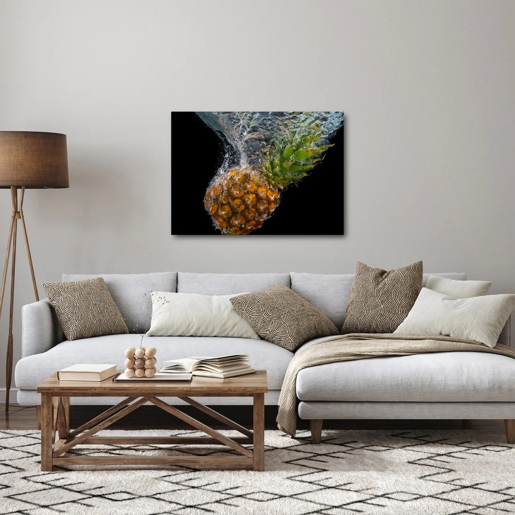Obraz ananásu vo vode (70x50 cm)