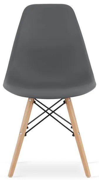 Set dvoch jedálenských stoličiek OSAKA tmavosivé (hnedé nohy) 2ks