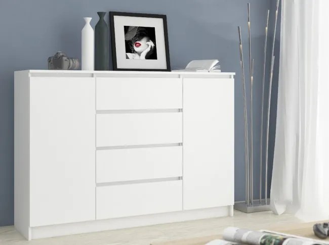 Komoda K160 2D 4SZ CLP biela