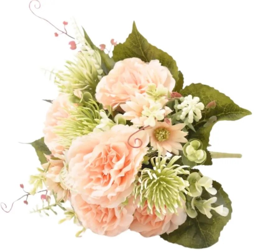 Kytica Paeonia Sukulent svetlooranžová A2130243