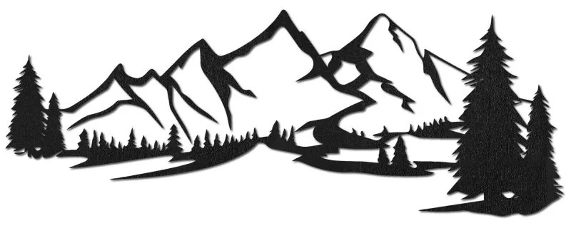 Drevený obraz Hory a les – moderná dekorácia na stenu | SENTOP FB-HDF0414