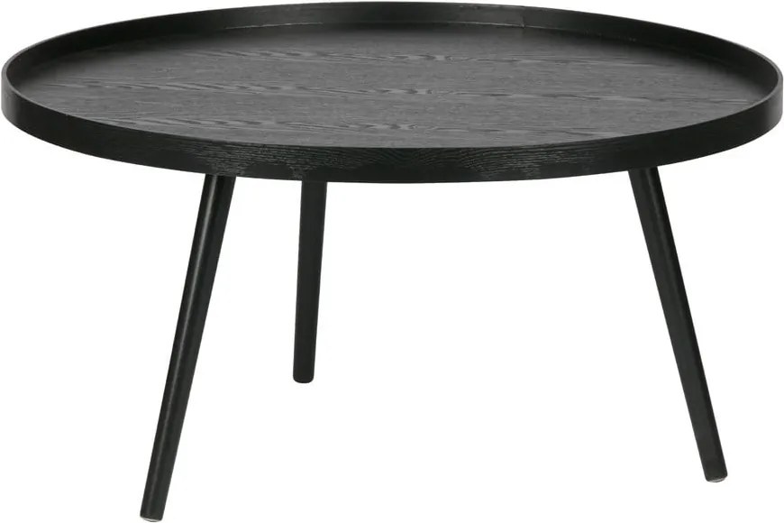 Čierny konferenčný stolík WOOOD Mesa, ø 78 cm