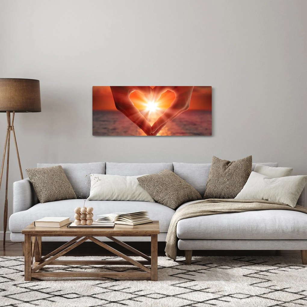 Obraz - Slnko v srdci (120x50 cm)