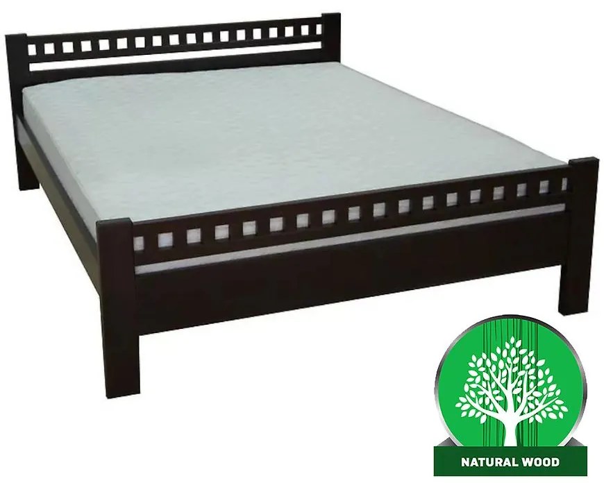 Posteľ Milena 160x200 jelša/wenge