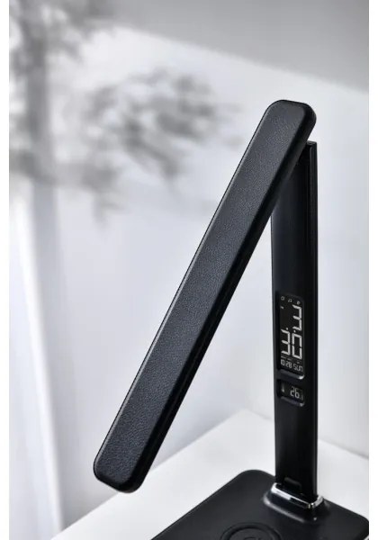 Immax 08965L-LED Stmievateľná lampa s bezdr. nabíjaním KINGFISHER 8,5W/230V čierna