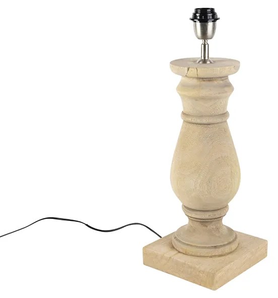 Rustikálna stolná lampa bez tienidla z prírodného dreva - Catnip
