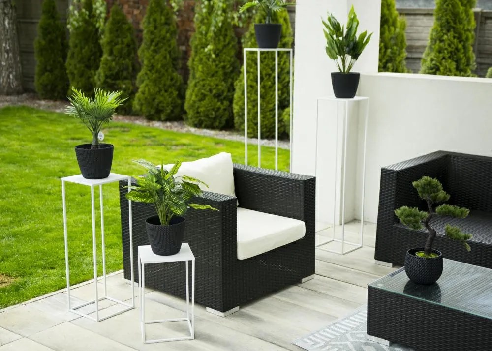 STOJAN NA KVETINÁČ SIMPLE 130X24X24 CM BIELA