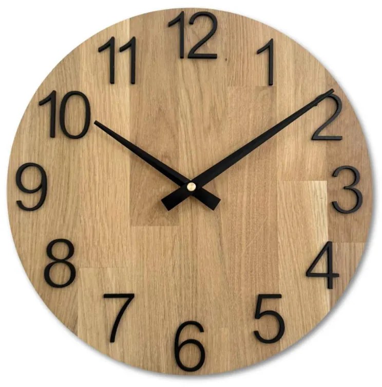 Dubové hodiny na stenu s arabskými číslicami I SENTOP MAS016-OSMO-3041-hands/black