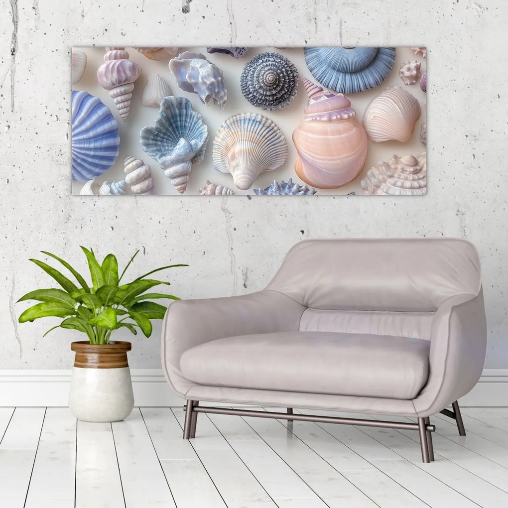 Obraz - Zbierka mušlí (120x50 cm)