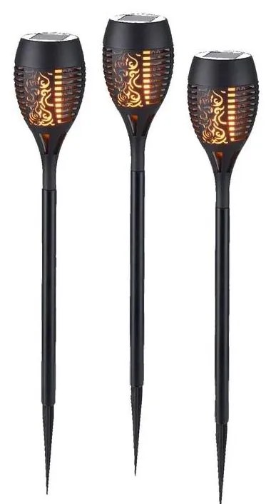 JUST LIGHT. 19106-18-3 - SADA 3x LED solárne svietidlo FACKEL LED/0,24W/1,2V čie