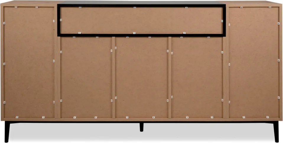 Široká komoda so zásuvkami Nola, dub artisan/čierna