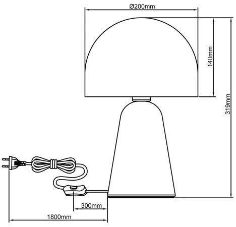 Brilliant - Stolná lampa NALAM 1xE14/40W/230V béžová