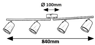 Rabalux 5048 - LED Bodové svietidlo SOLANGE 4xLED/6W/230V