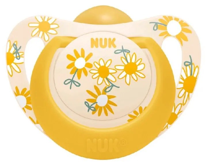 Dojčenský latexový cumlík NUK Star 18-36 m žltý, vel. 18-36 m
