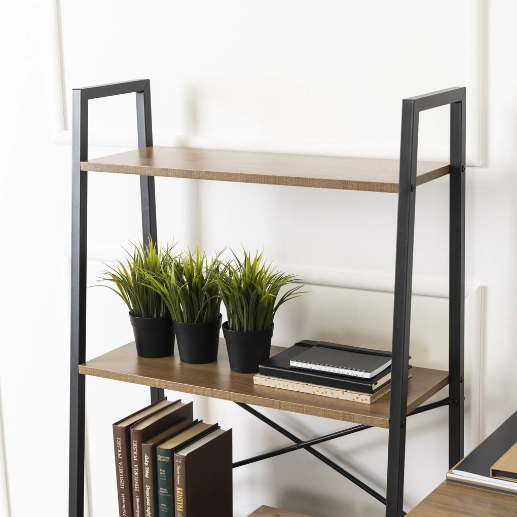 Regál Gia 64 cm ořech/černý