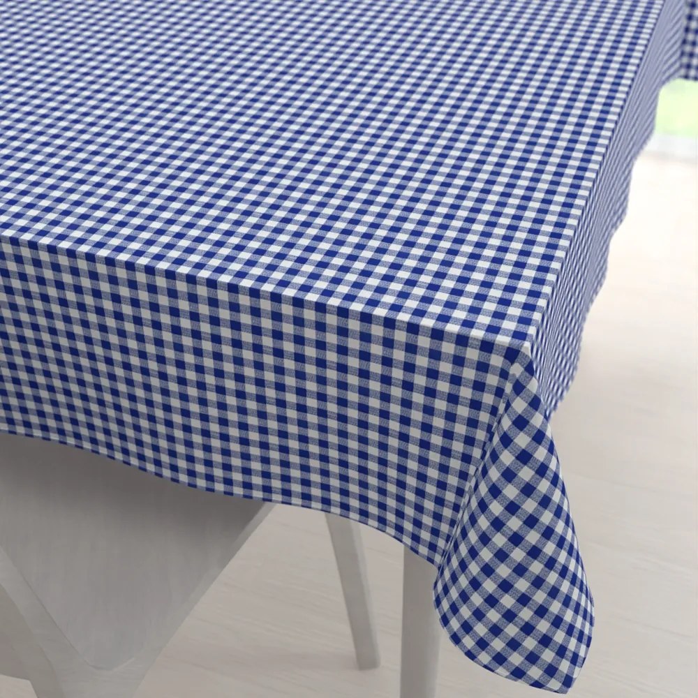 Biante Bavlnený obdĺžnikový obrus Sandra SA-057 Modro-biele kocky 50x100 cm