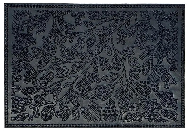Gumená rohož exteriérová Leaf K-116 58x36 cm list