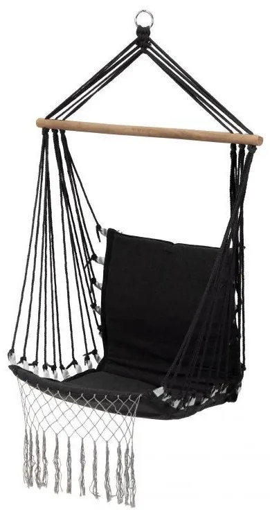 Závesné hojdacie kreslo - Brazílska hojdačka, Black