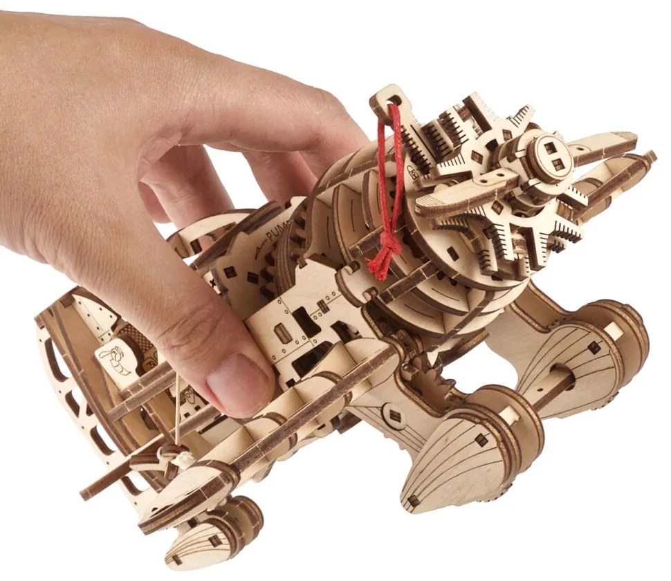 Ugears 3D mechanické puzzle Lietadlo Mad Hornet 354 ks