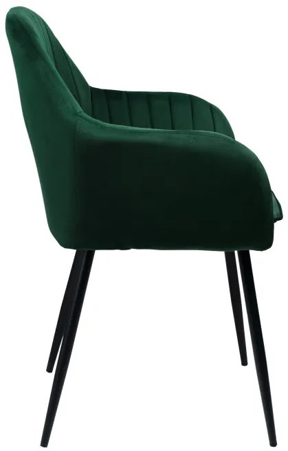 Jedálenská stolička SEVILLA zamatová, tmavozelená