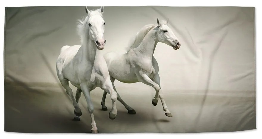 Sablio Uterák Dva biele koňe - 70x140 cm