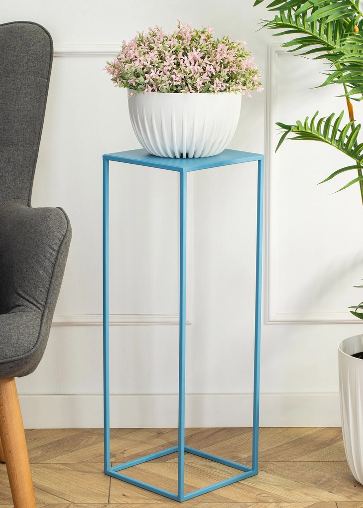 STOJAN NA KVETINÁČ SIMPLE 70X24X24 CM MODRÁ