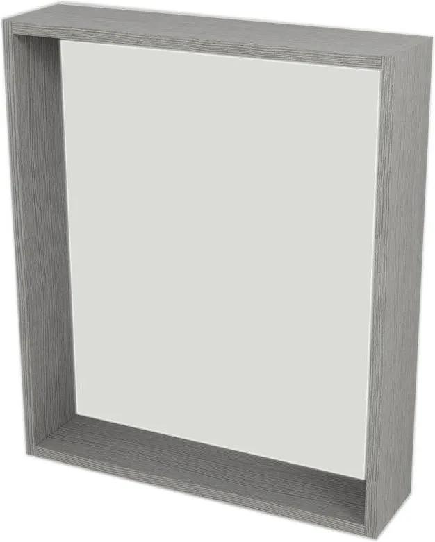 Riwa RW611 policové zrkadlo 60x70x15 cm, dub strieborný
