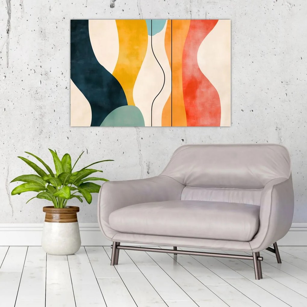 Obraz - Minimalistická farebná ilustrácia II. (90x60 cm)