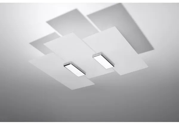 Sollux SL.0198 - Stropné svietidlo FABIANO 3xE27/60W/230V biela/chróm