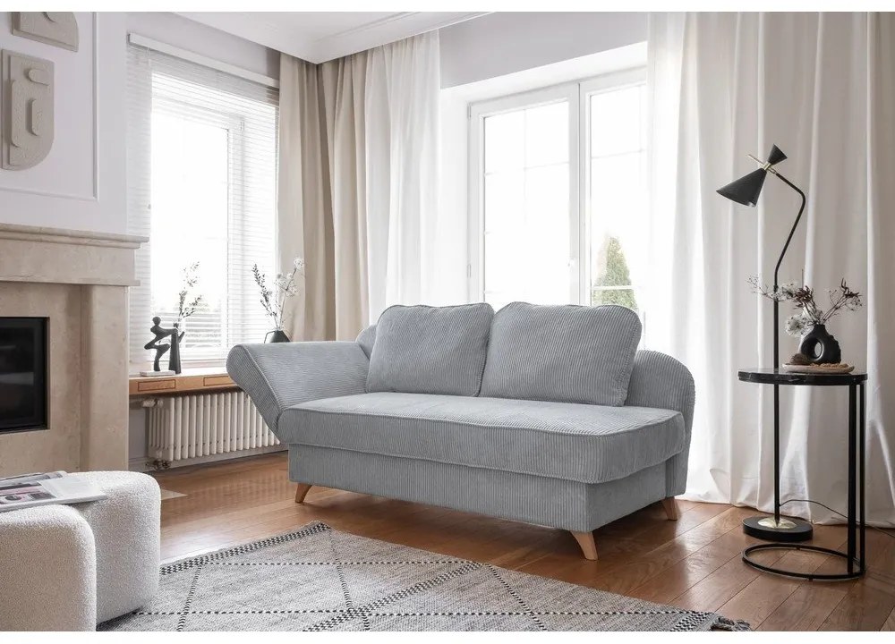 Svetlosivá menčestrová leňoška (ľavý roh) Chic Charlotte – Miuform