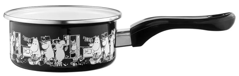 Kastról Moomins in the Kitchen 1l, čierno-biely