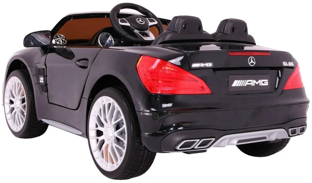 LEAN TOYS ELEKTRICKÉ AUTÍČKO MERCEDES AMG SL65 - NELAKOVANÉ - ČIERNE - MOTOR 2x35W - BATÉRIA 12V/7Ah - 2023