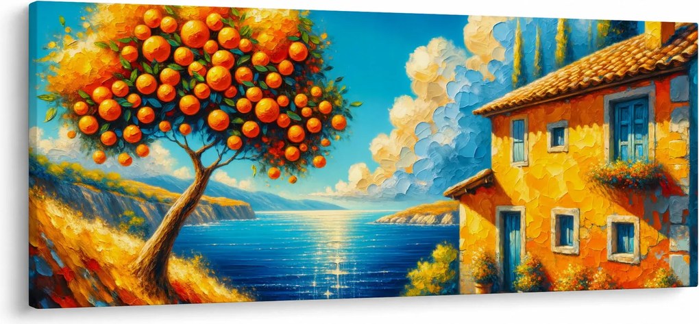 Obraz - Dom s pomarančmi II. (120x50 cm)
